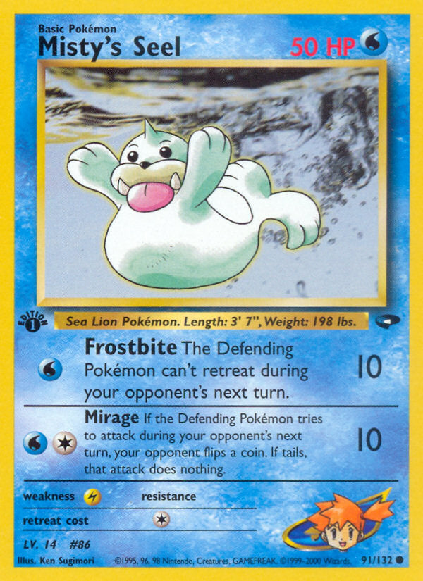Gym Challenge Misty's Seel #91/132 first edition